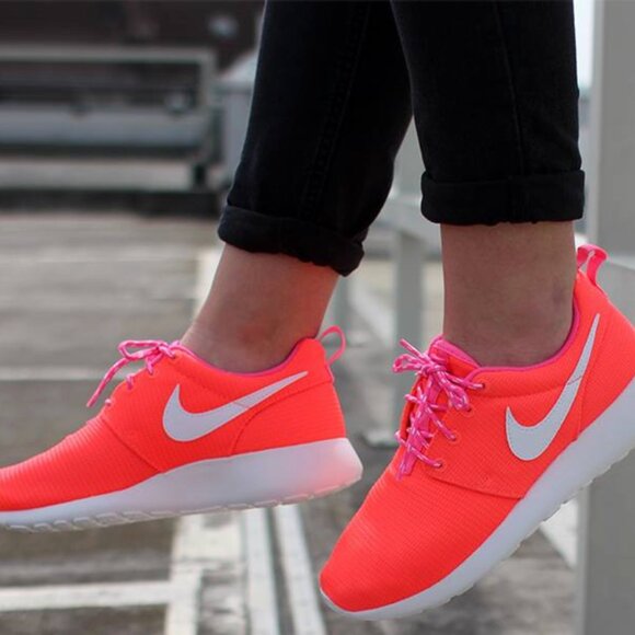 Nike Shoes - Nike Roshe One Lava Glow Sneakers Women 7.5 Youth 6Y Pink Orange